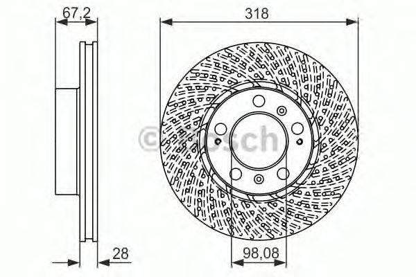 Тормозной диск BOSCH 0 986 479 550