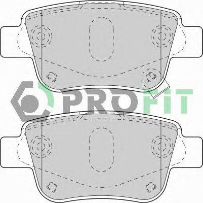 Комплект тормозных колодок, дисковый тормоз PROFIT 50001649