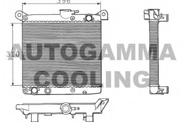 Радиатор, охлаждение двигателя AUTOGAMMA 100249