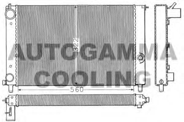 Радиатор, охлаждение двигателя AUTOGAMMA 100251
