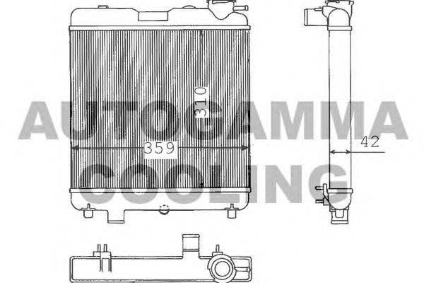 Радиатор, охлаждение двигателя AUTOGAMMA 100289