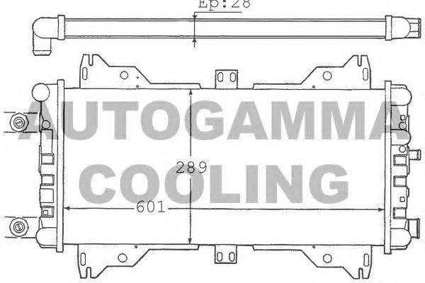 Радиатор, охлаждение двигателя AUTOGAMMA 100337