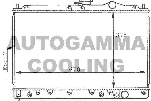Радиатор, охлаждение двигателя AUTOGAMMA 100579