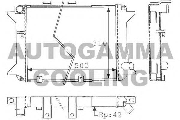 Радиатор, охлаждение двигателя NRF 57013