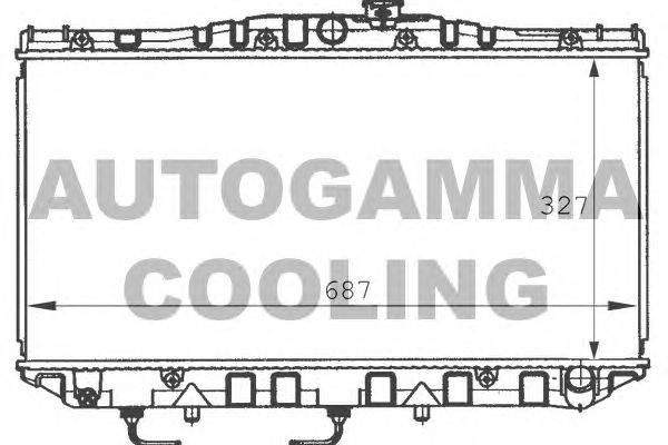 Радиатор, охлаждение двигателя AUTOGAMMA 100989