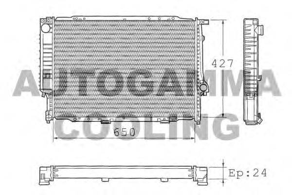 Радиатор, охлаждение двигателя AUTOGAMMA 101367