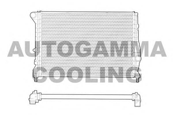Радиатор, охлаждение двигателя AUTOGAMMA 102884