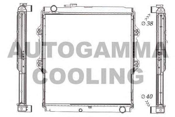 Радиатор, охлаждение двигателя AUTOGAMMA 105779