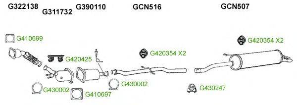 Система выпуска ОГ GT Exhaust 10125