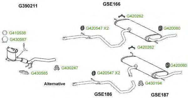 Система выпуска ОГ GT Exhaust 10163