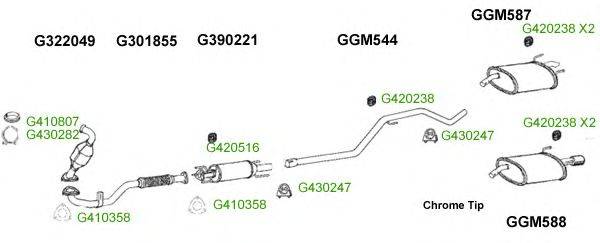 Система выпуска ОГ GT Exhaust 10190