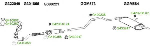 Система выпуска ОГ GT Exhaust 10202