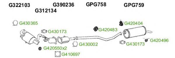 Система выпуска ОГ GT Exhaust 10219