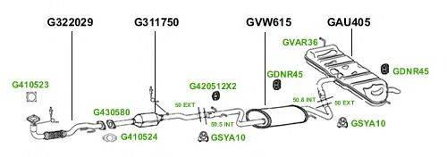 Система выпуска ОГ GT Exhaust 3743