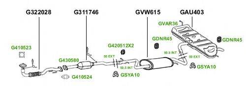 Система выпуска ОГ GT Exhaust 3744