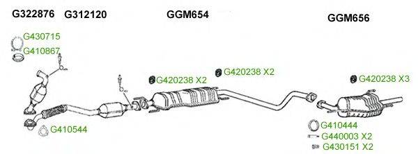 Система выпуска ОГ GT Exhaust 7950