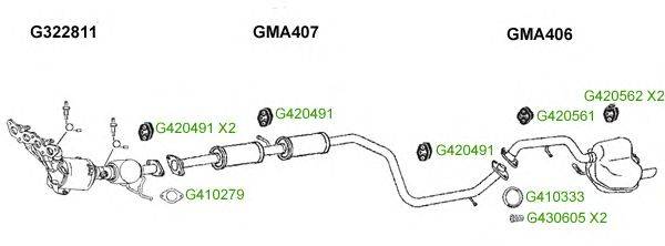 Система выпуска ОГ GT Exhaust 8322