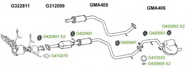 Система выпуска ОГ GT Exhaust 8323
