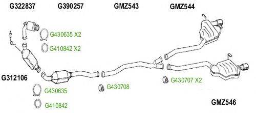 Система выпуска ОГ GT Exhaust 8489