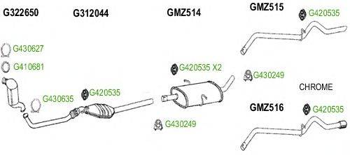 Система выпуска ОГ GT Exhaust 8549