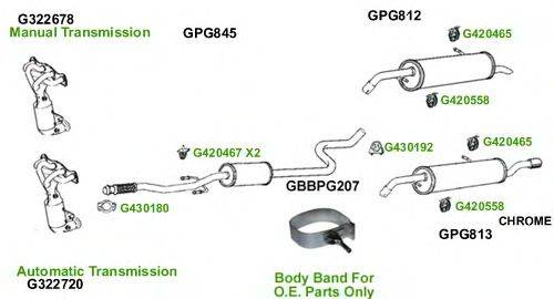 Система выпуска ОГ GT Exhaust 8851