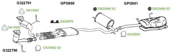 Система выпуска ОГ GT Exhaust 8891