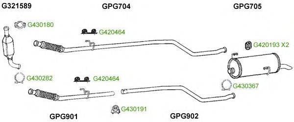 Система выпуска ОГ GT Exhaust 8967