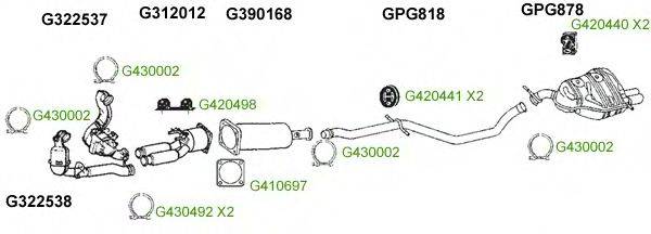 Система выпуска ОГ GT Exhaust 8986