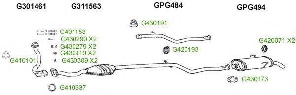 Система выпуска ОГ GT Exhaust 9765