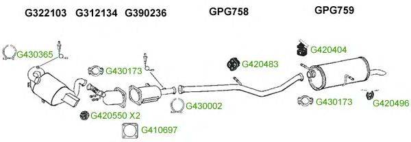 Система выпуска ОГ GT Exhaust 9849