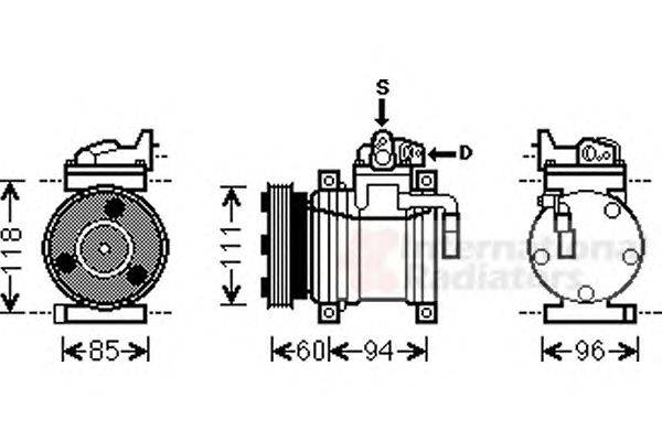 Компрессор, кондиционер VAN WEZEL 8200K217