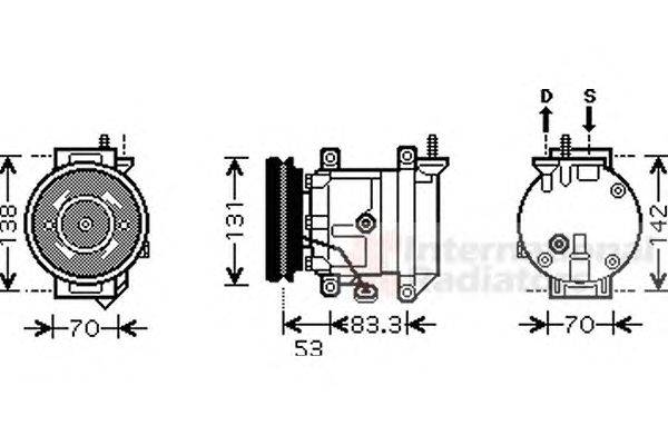 Компрессор, кондиционер VAN WEZEL 8100K080