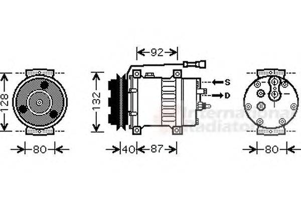 Компрессор, кондиционер VAN WEZEL 7700K044