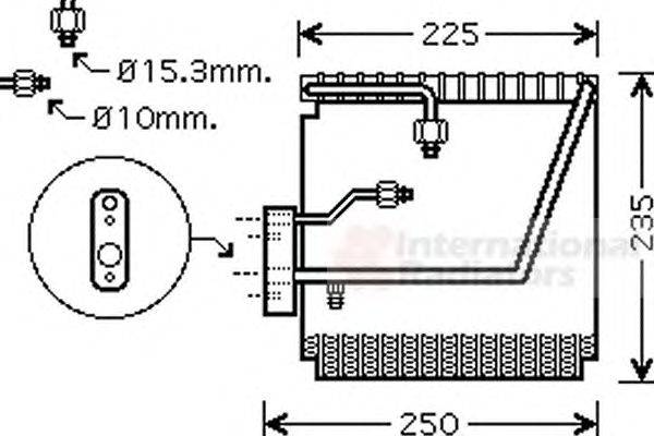 Испаритель, кондиционер VAN WEZEL 2500V198