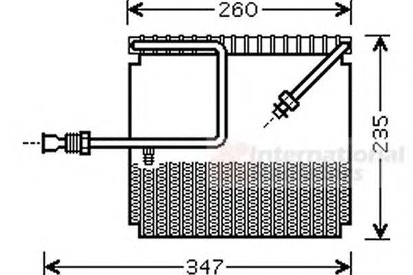 Испаритель, кондиционер VAN WEZEL 2500V199