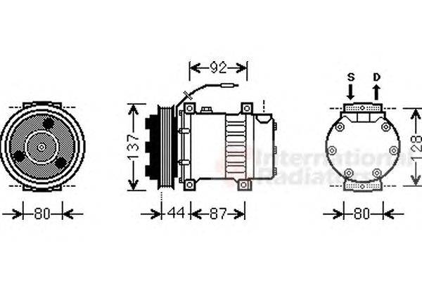 Компрессор, кондиционер VAN WEZEL 4300K432