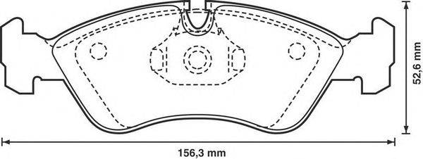 Комплект тормозных колодок, дисковый тормоз JURID 21201
