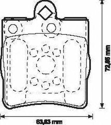 Комплект тормозных колодок, дисковый тормоз REMSA 267800
