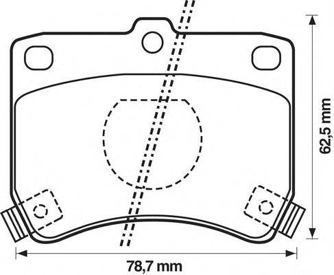 Комплект тормозных колодок, дисковый тормоз JURID 21355