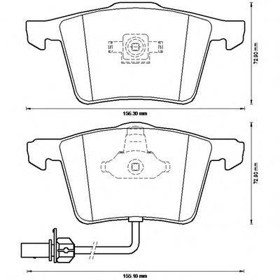 Комплект тормозных колодок, дисковый тормоз JURID 23801