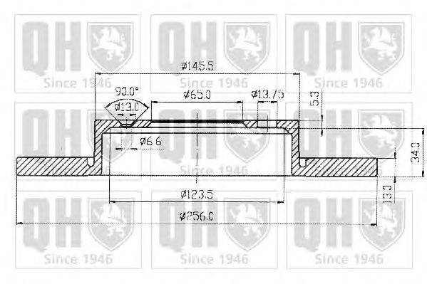 Тормозной диск QUINTON HAZELL BDC3713