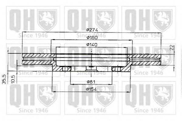 Тормозной диск QUINTON HAZELL BDC3719