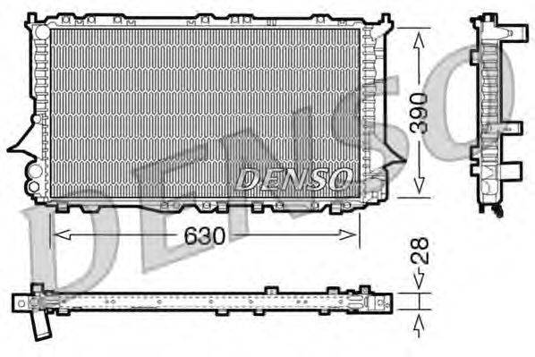 Радиатор, охлаждение двигателя DENSO DRM02005