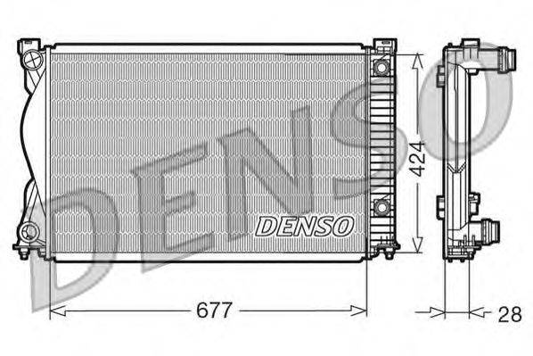 Радиатор, охлаждение двигателя DENSO DRM02037