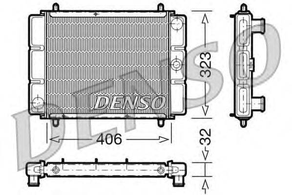 Радиатор, охлаждение двигателя DENSO DRM03001