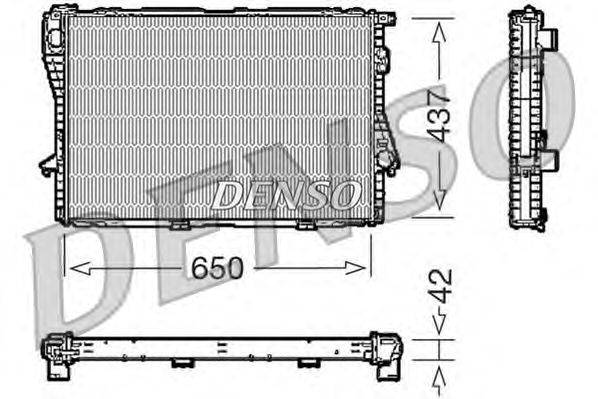 Радиатор, охлаждение двигателя DENSO DRM05068