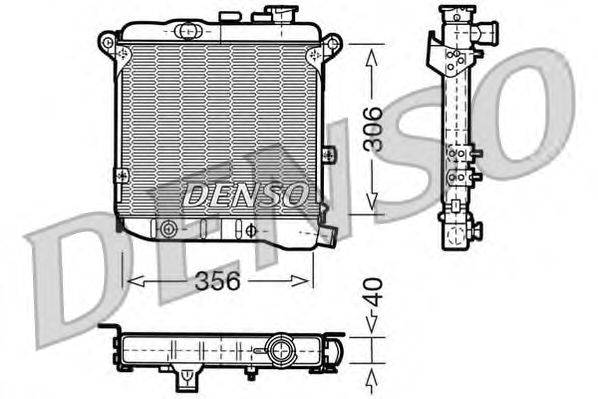 Радиатор, охлаждение двигателя DENSO DRM09003