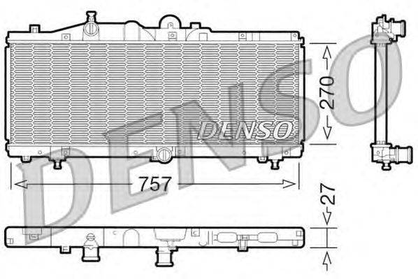 Радиатор, охлаждение двигателя DENSO DRM09011