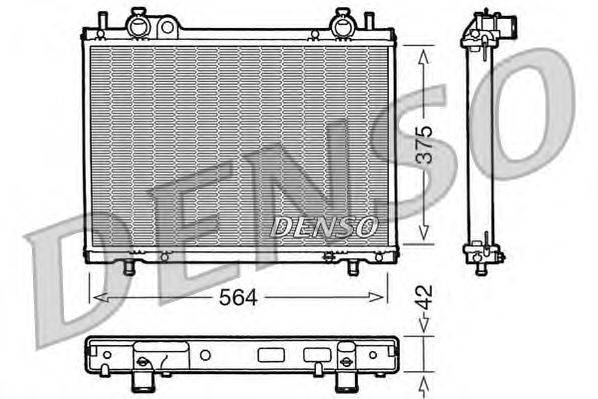 Радиатор, охлаждение двигателя DENSO DRM09035