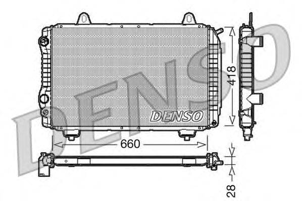 Радиатор, охлаждение двигателя DENSO DRM09071